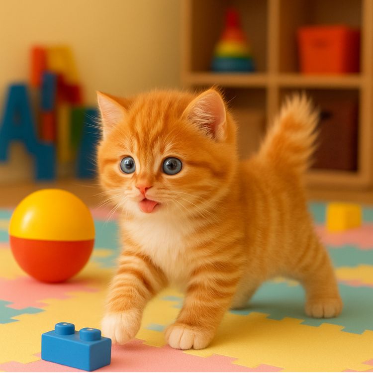 Interactive cat toy featuring realistic movements and sounds, designed as a plush cuddly companion for kids, promoting playful engagement and imaginative play. 3