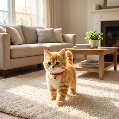 Interactive cat toy featuring realistic movements and sounds, designed as a plush cuddly companion for kids, promoting playful engagement and imaginative play. 2