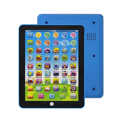 Interactive educational tablet for kids aged 3-6 years featuring touch learning games, made of durable ABS plastic, lightweight and portable design for easy use and 0