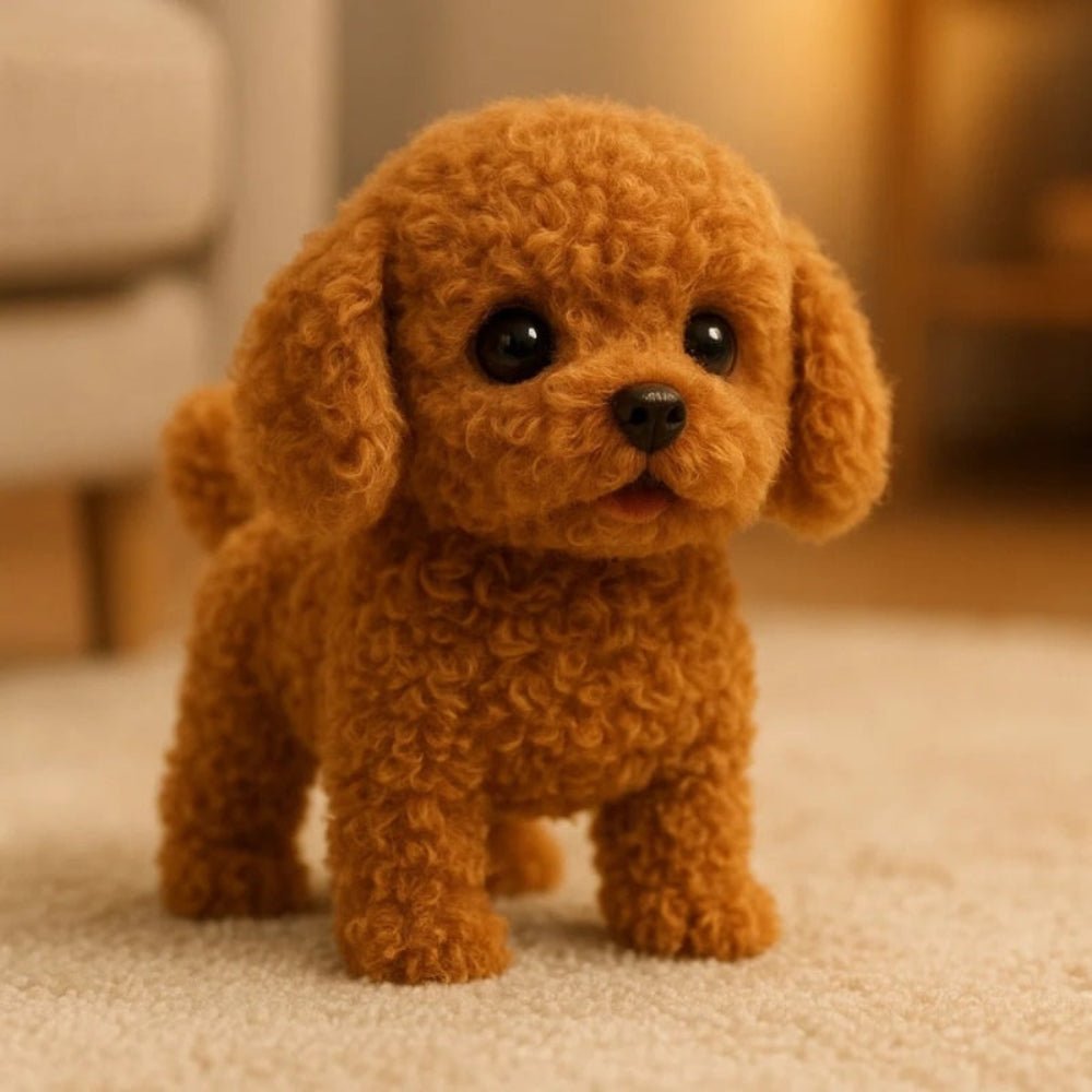Interactive plush puppy toy featuring gentle movements and realistic sound effects, perfect for children to engage in imaginative play and companionship. 4