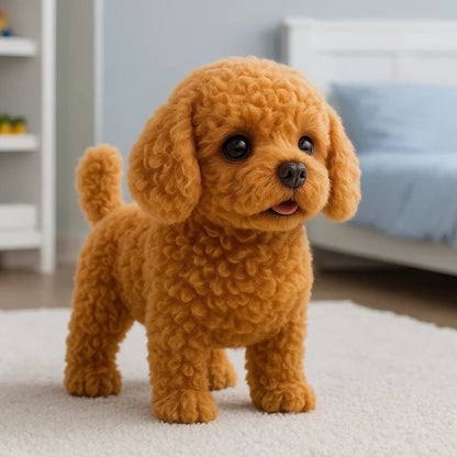 Interactive plush puppy toy featuring realistic movements and sounds, made from eco-friendly synthetic leather, perfect for children and pet lovers of all ages. 7