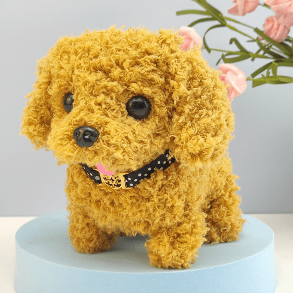 Interactive Plush Puppy Toy with Realistic Sound and Movement – Soft Cozy Companion for Kids 1