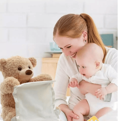 Interactive plush toy bear with movable arms and singing feature, soft 30cm stuffed animal perfect for kids, ideal for playtime and cuddles. 1