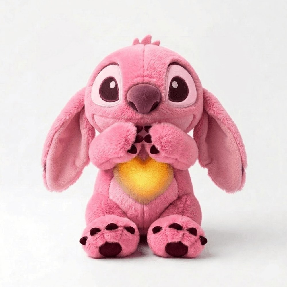 Interactive plush toy featuring a soothing breathing light and gentle sound, designed as a soft calming companion for kids. 2