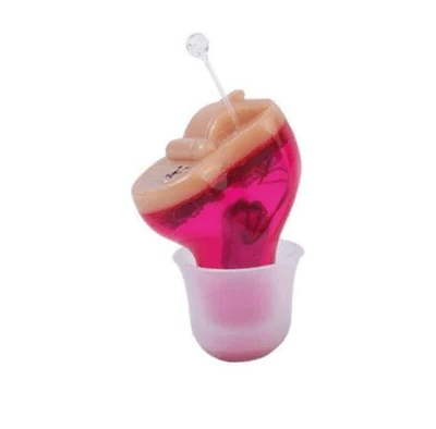 Invisible rechargeable hearing aids with volume control, designed as CIC mini hearing amplifiers for discreet and effective sound amplification. 2