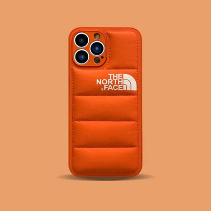 iPhone case featuring shockproof protection and a non-slip grip, designed with a soft touch puffer texture, compatible with iPhone 14,  5