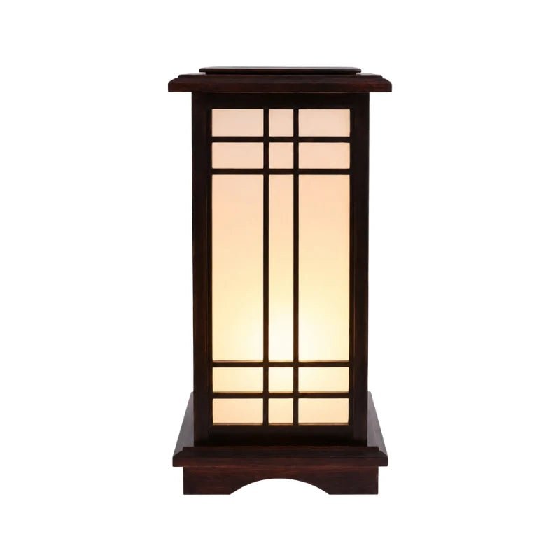 Japanese Shoji lamp featuring a warm glow and a stylish wood frame, ideal for enhancing the ambiance of living rooms or entryways with its elegant traditional design 4