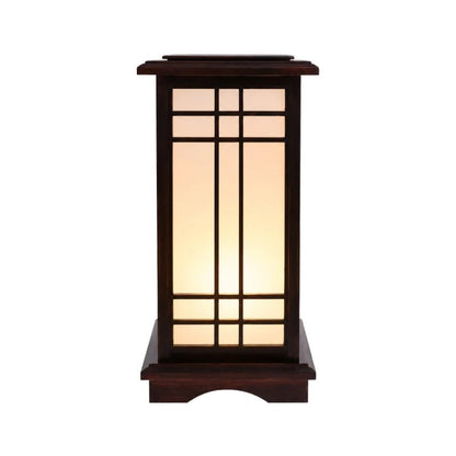 Japanese Shoji lamp featuring a warm glow and a stylish wood frame, ideal for enhancing the ambiance of living rooms or entryways with its elegant traditional design 4