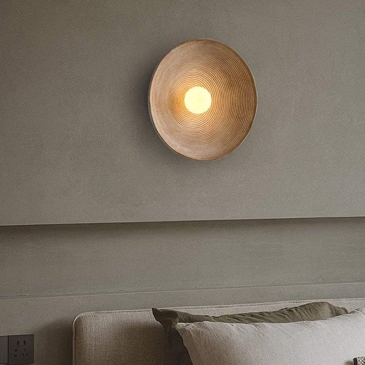 Japanese wooden wall lamp featuring a minimalist design in a natural wood finish, compatible with LED bulbs, perfect for enhancing modern home decor. 3
