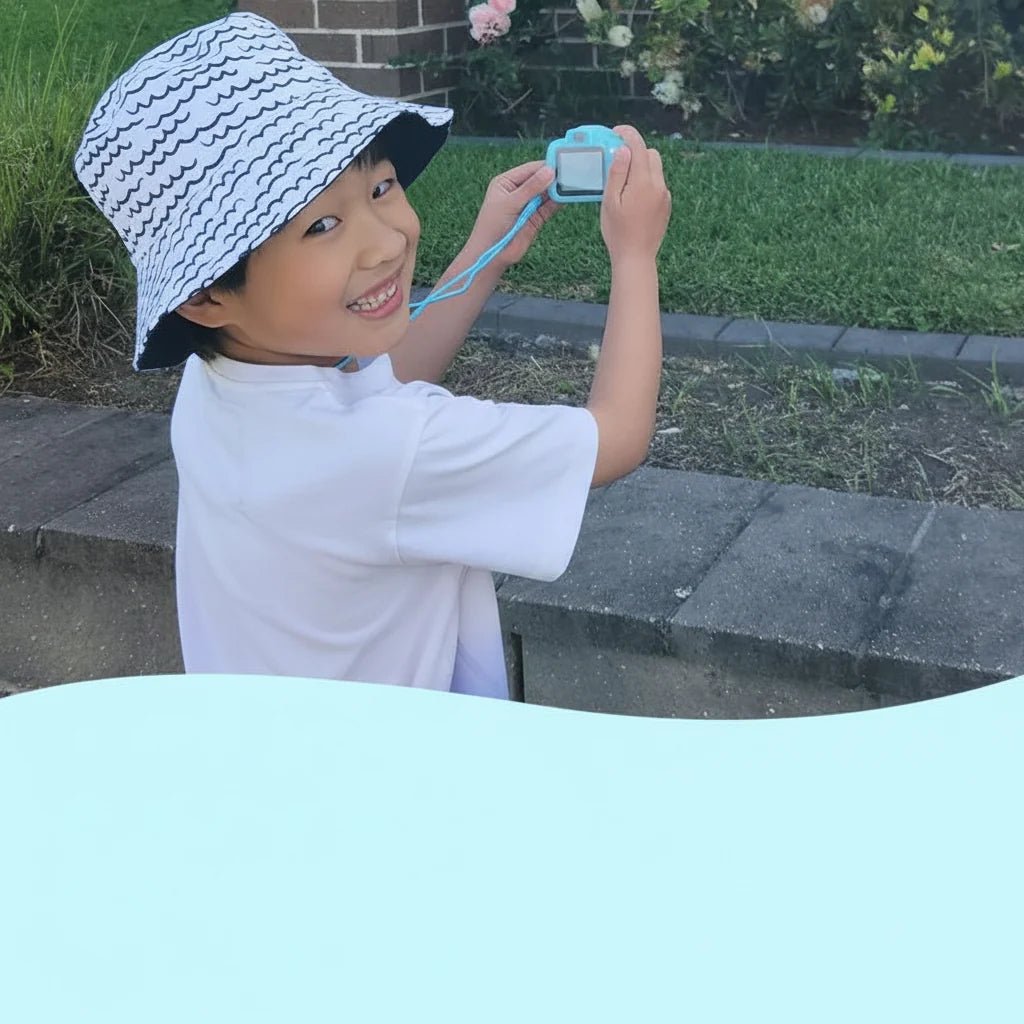 Kids digital camera featuring 12MP photo resolution and HD video recording, designed for durability and ease of use, equipped with 64GB storage for capturing 5