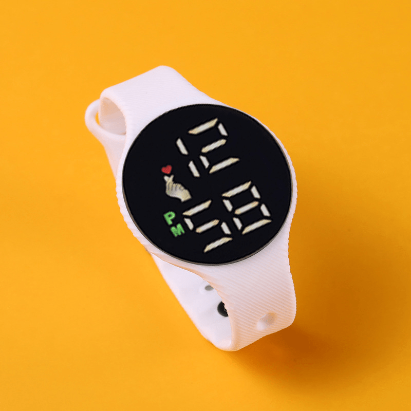 Kids Fitness Tracker Watch with Pedometer and Vibrating Alarm – Silicone LED Display in Pink