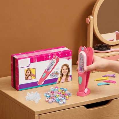 Kids Hair Gem Styling Kit with Reusable Rhinestones