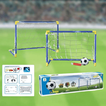 Kids Soccer Goal Set featuring a portable soccer net with a durable PVC frame, perfect for indoor and outdoor play, encouraging active fun and skill development. 4