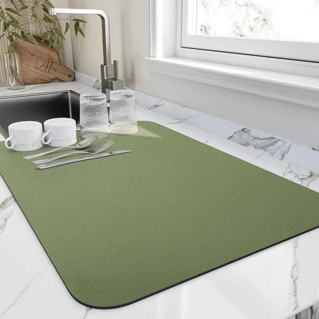 Quick-Dry Kitchen Dish Mat