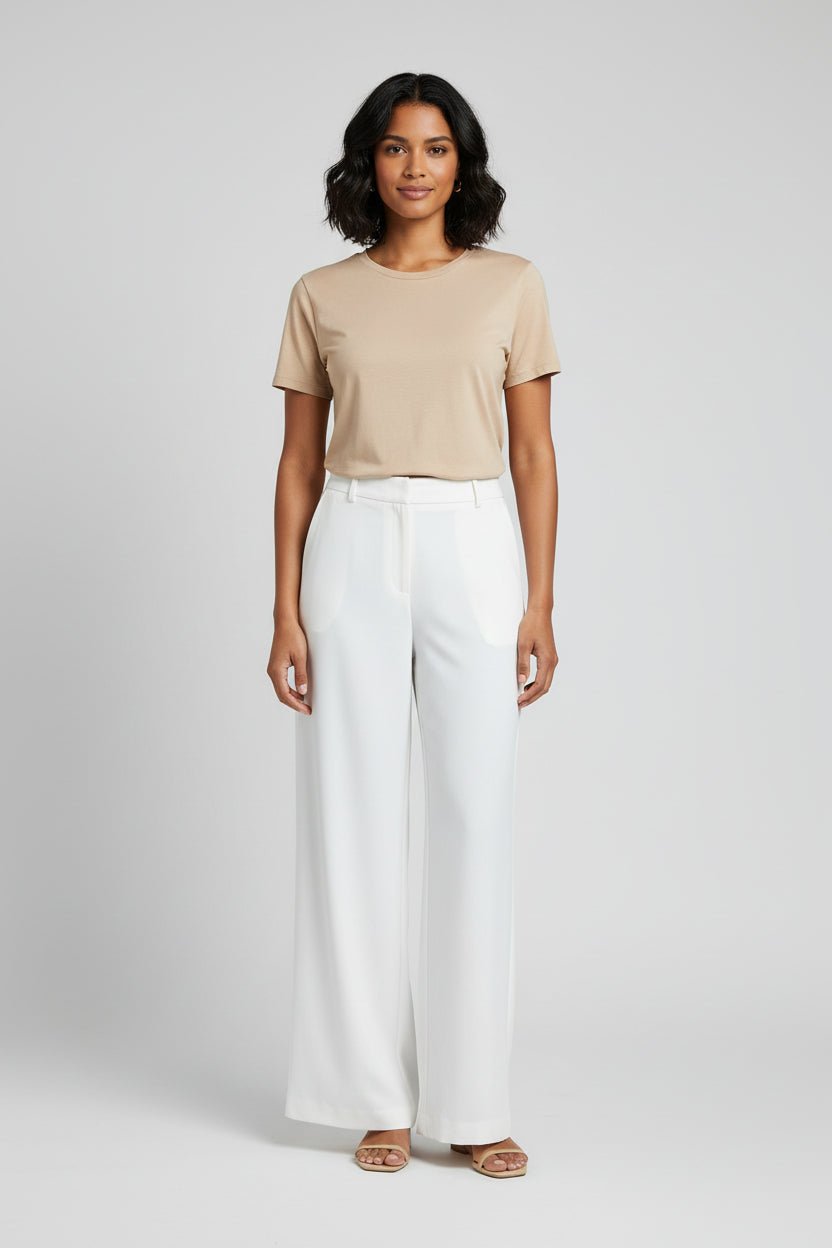 Ladies lounge pants featuring a relaxed fit and made from soft, breathable fabric, perfect for all-season comfort. 1
