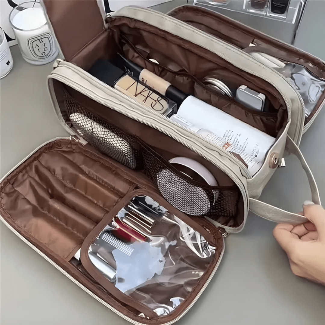 Large Hanging Toiletry Bag with Waterproof Design and Multiple Compartments for Women – Travel Essentials Organizer 3