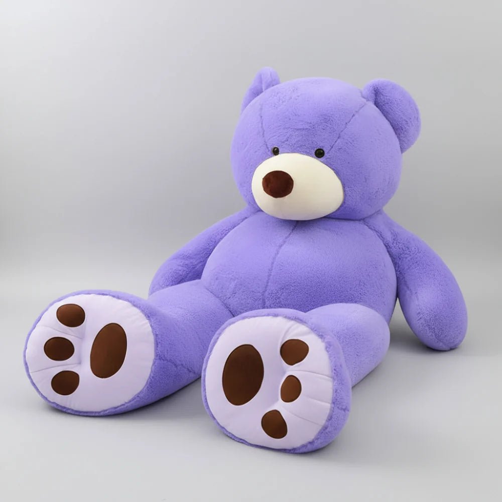 Large teddy bear with adjustable filling, featuring a soft plush exterior, perfect cuddly toy for kids and adults, ideal for hugs and comfort. 1