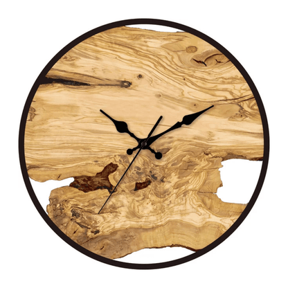 Large wall clock featuring a quartz mechanism, modern black minimalist design, 30 cm diameter, perfect for contemporary home decor. 0