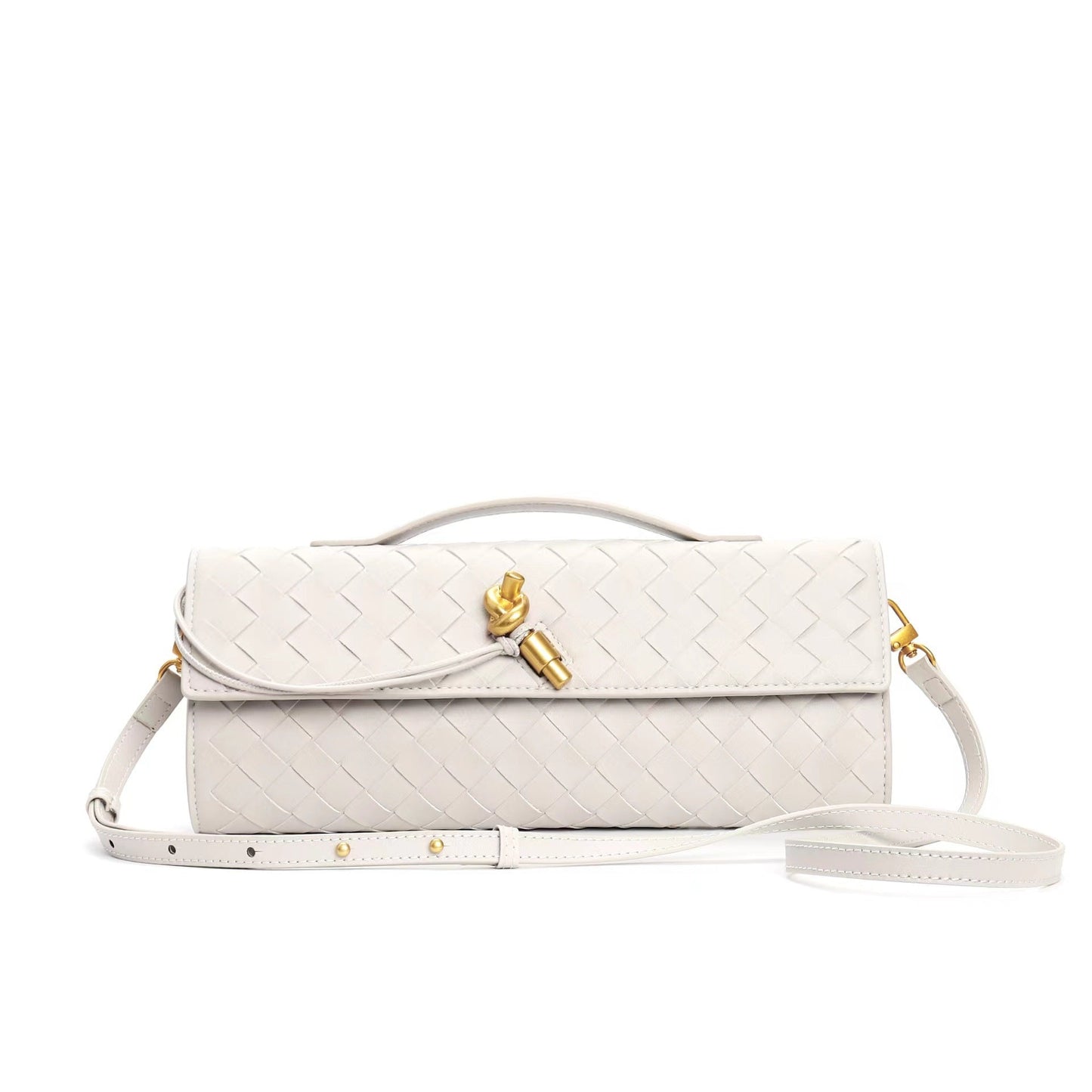 Leather handbag featuring a stylish buckle, crafted from compact natural leather, perfect for everyday use. 7
