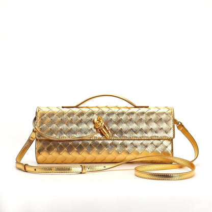 Leather handbag featuring a stylish buckle, crafted from compact natural leather, perfect for everyday use. 3