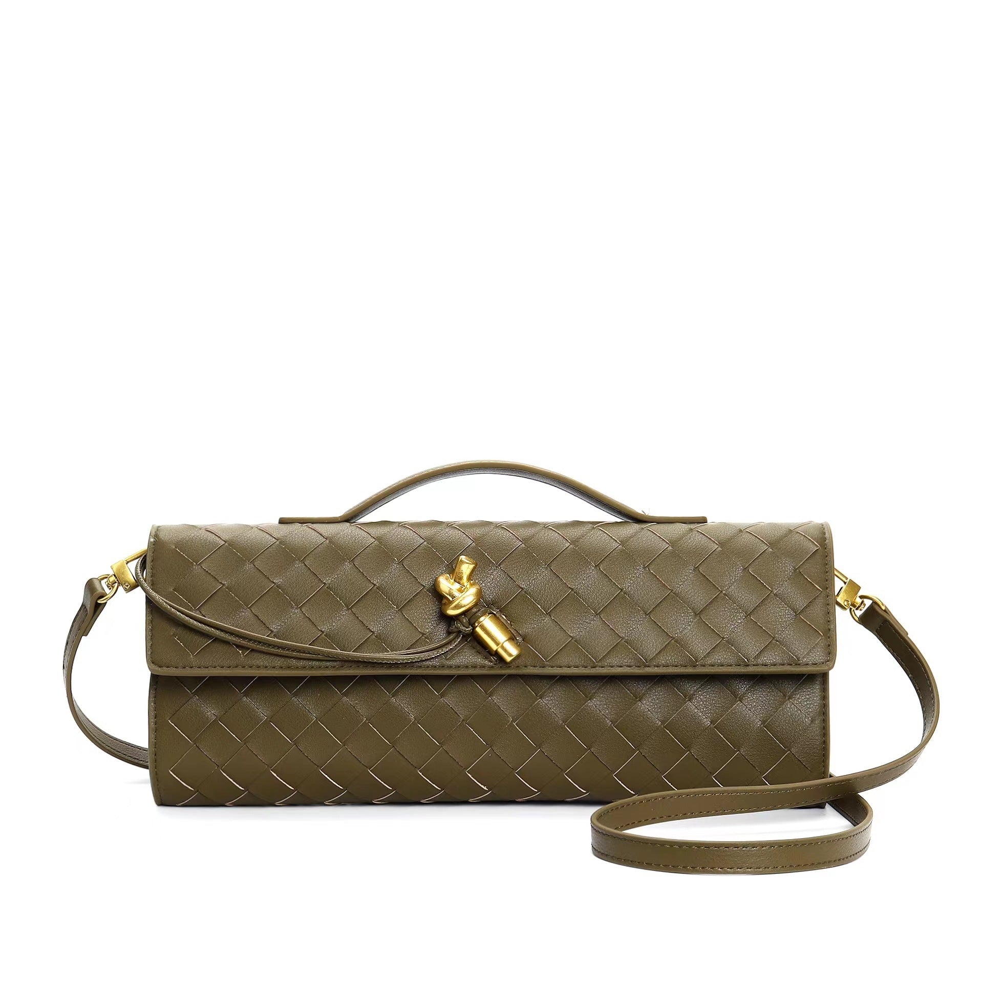 Leather handbag featuring a stylish buckle, crafted from compact natural leather, perfect for everyday use. 20