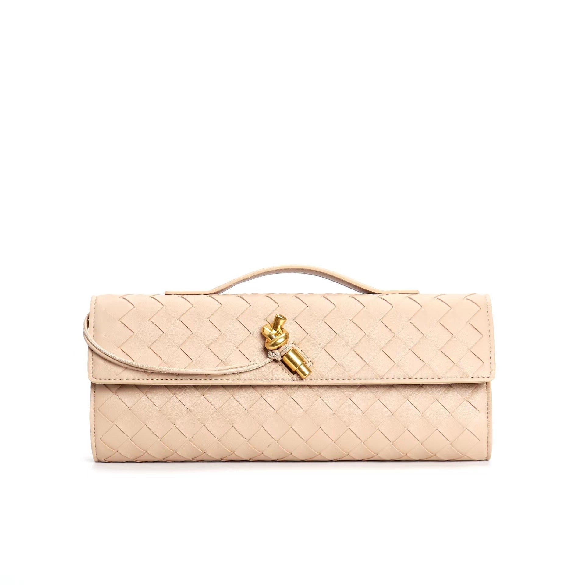 Leather handbag featuring a stylish buckle, crafted from compact natural leather, perfect for everyday use. 6
