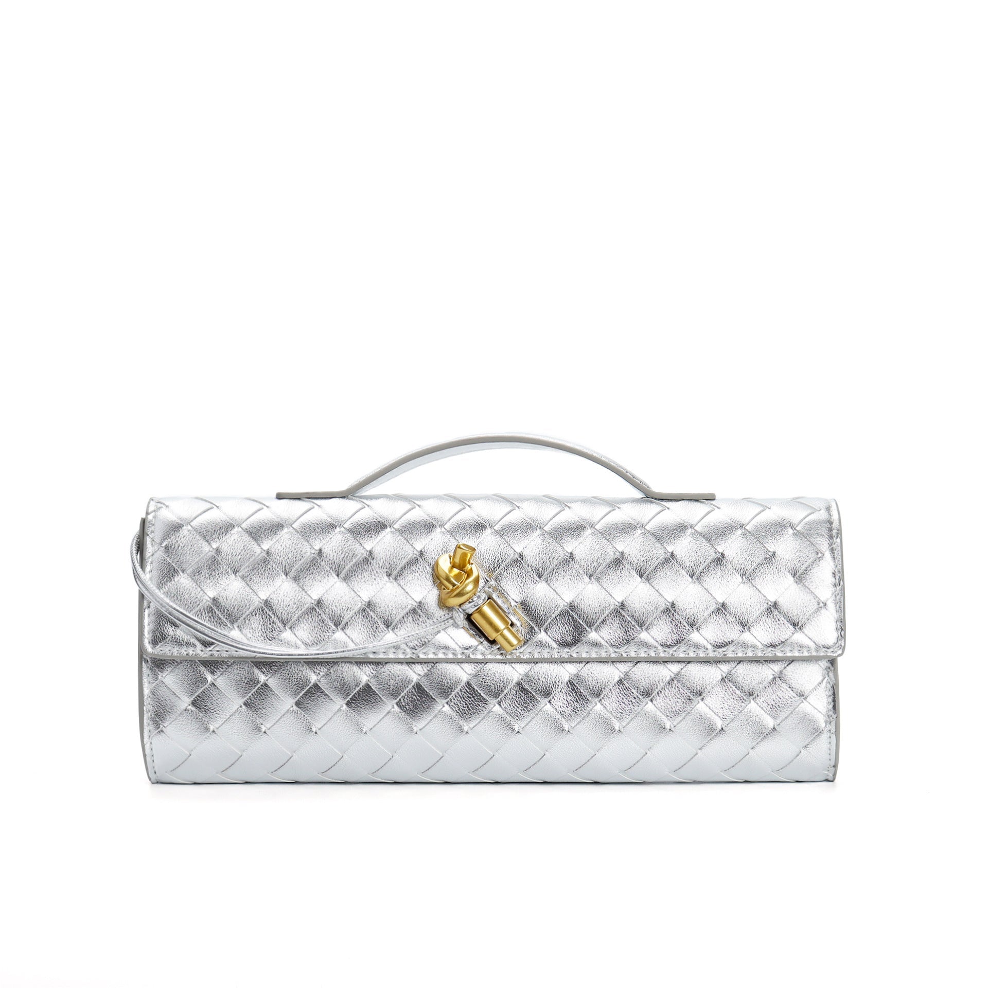 Leather handbag featuring a stylish buckle, crafted from compact natural leather, perfect for everyday use. 4