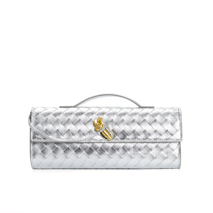 Leather handbag featuring a stylish buckle, crafted from compact natural leather, perfect for everyday use. 4