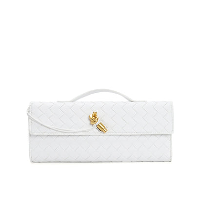 Leather handbag featuring a stylish buckle, crafted from compact natural leather, perfect for everyday use. 2