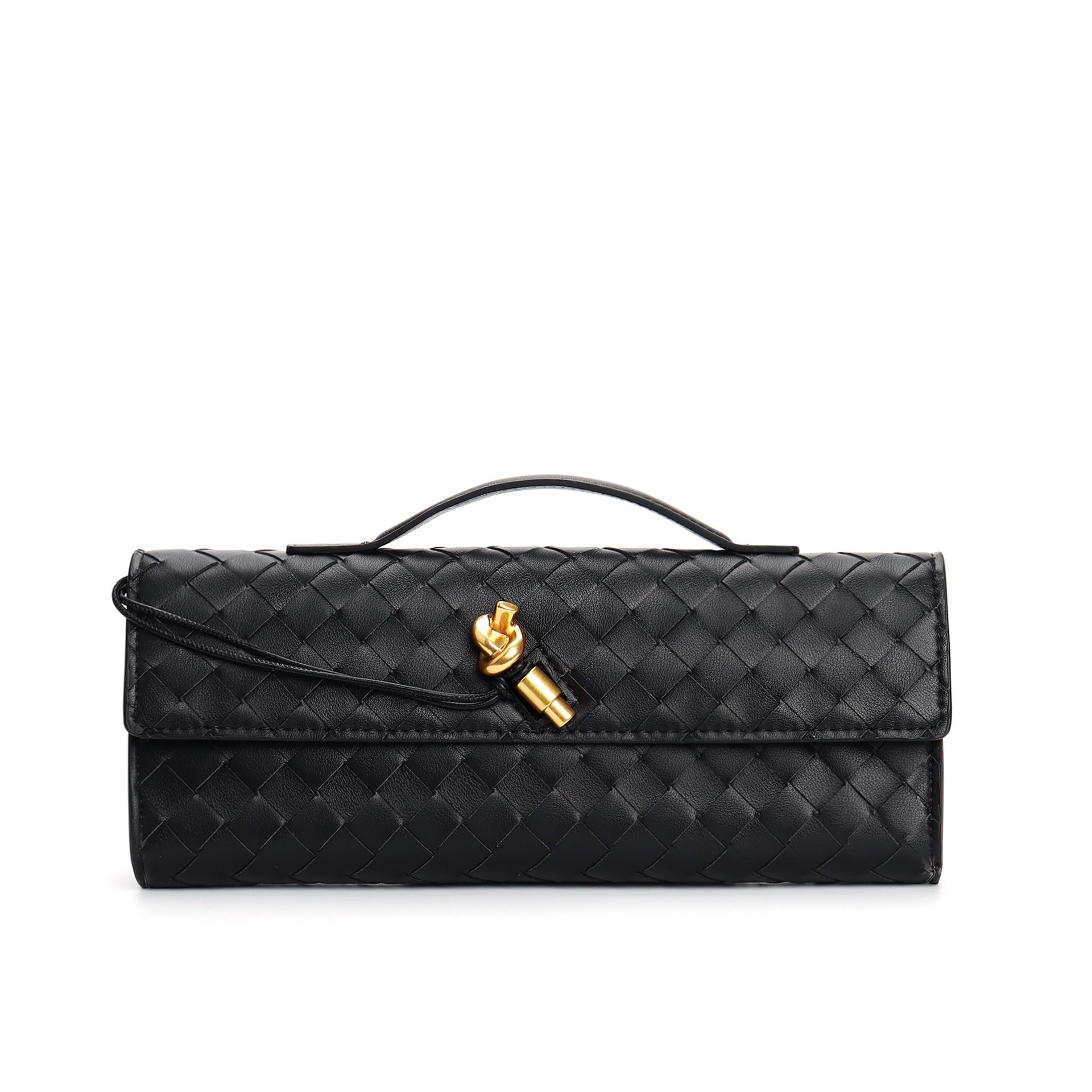 Leather handbag featuring a stylish buckle, crafted from compact natural leather, perfect for everyday use. 10