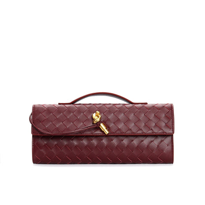 Leather handbag featuring a stylish buckle, crafted from compact natural leather, perfect for everyday use. 16