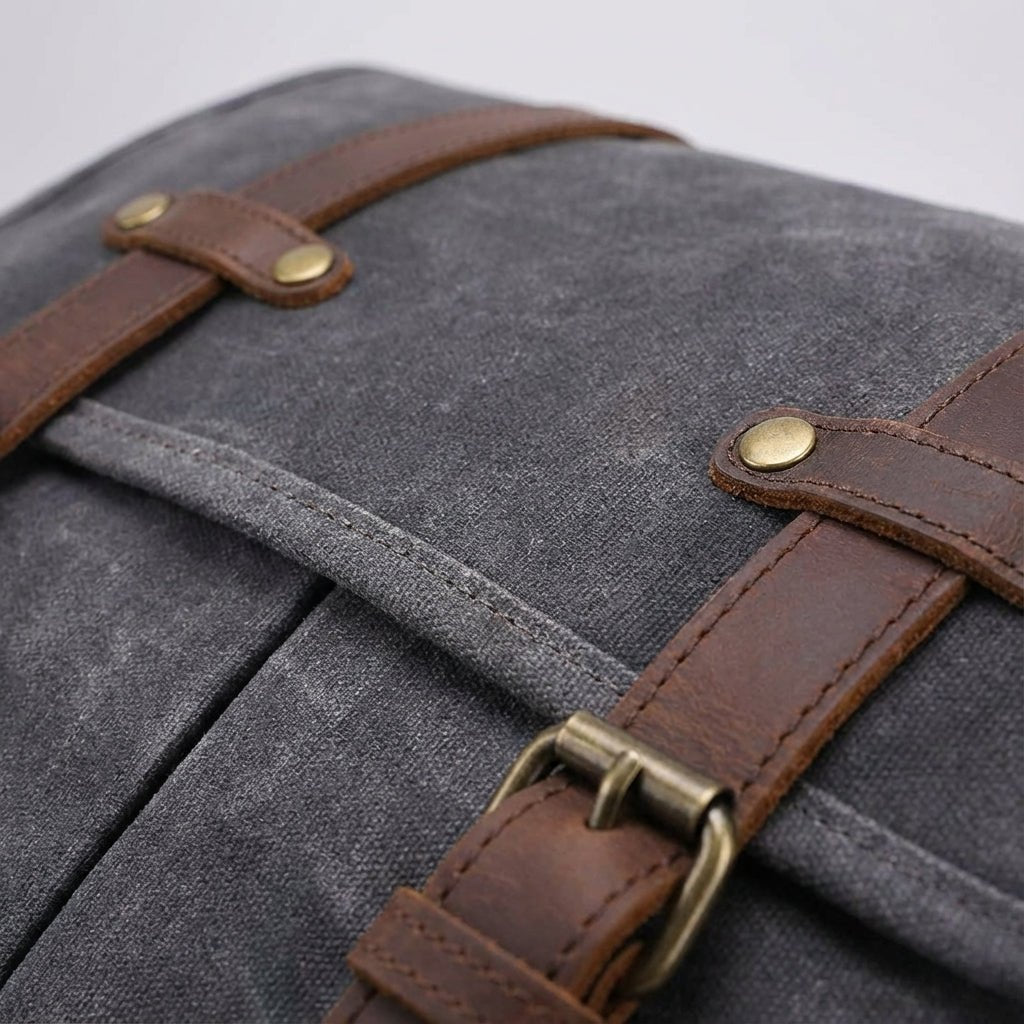 Leather Messenger Bag with Water-Resistant Finish and Adjustable Strap – Genuine Cowhide Mens Shoulder Bag 3
