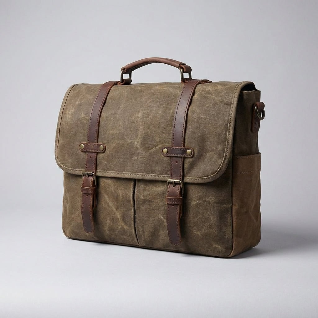Leather Messenger Bag with Water-Resistant Finish and Adjustable Strap – Genuine Cowhide Mens Shoulder Bag 2