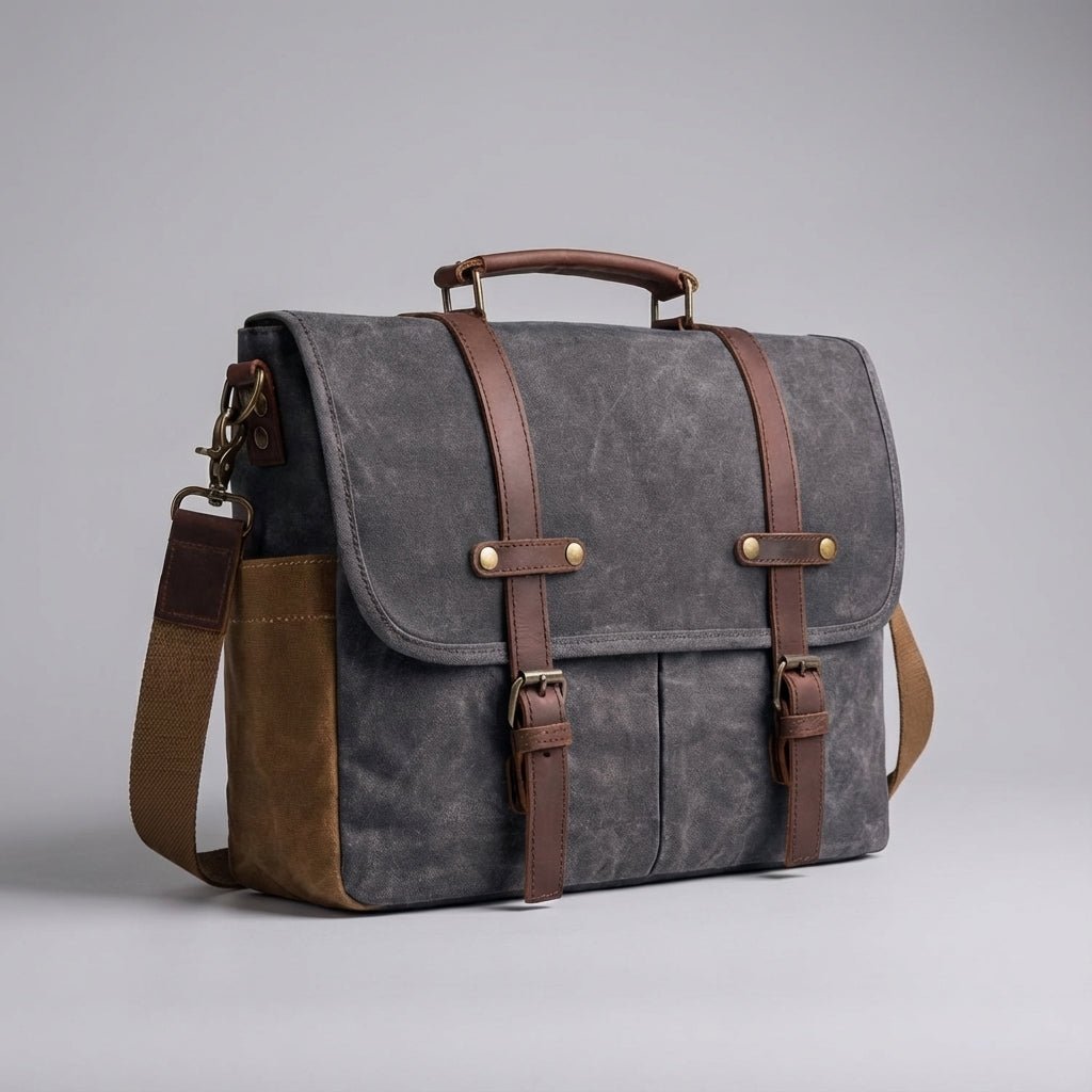 Leather Messenger Bag with Water-Resistant Finish and Adjustable Strap – Genuine Cowhide Mens Shoulder Bag 4