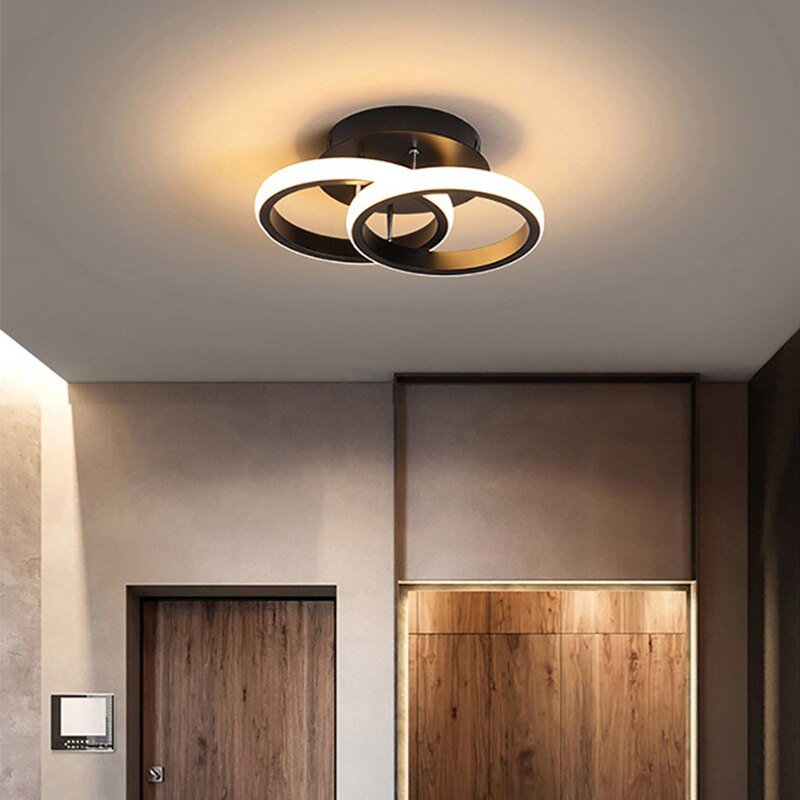LED ceiling lamp featuring adjustable brightness, designed in a sleek modern style, perfect for illuminating kitchens and bedrooms. 4
