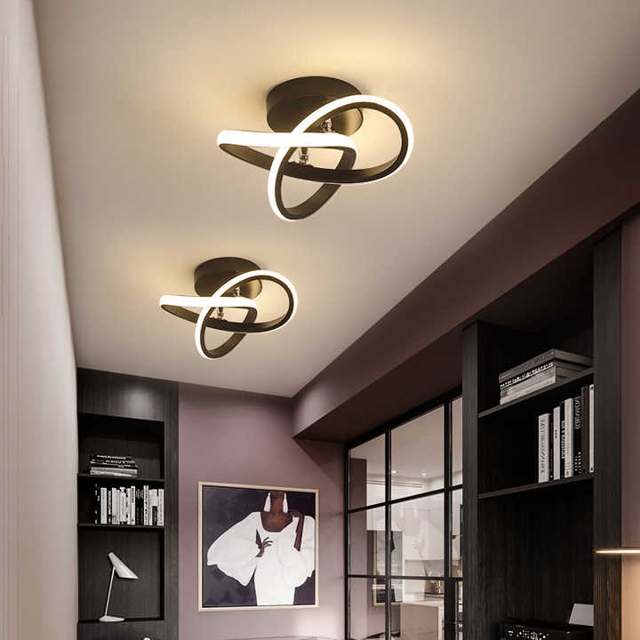 LED ceiling lamp featuring adjustable brightness, designed in a sleek modern style, perfect for illuminating kitchens and bedrooms. 1