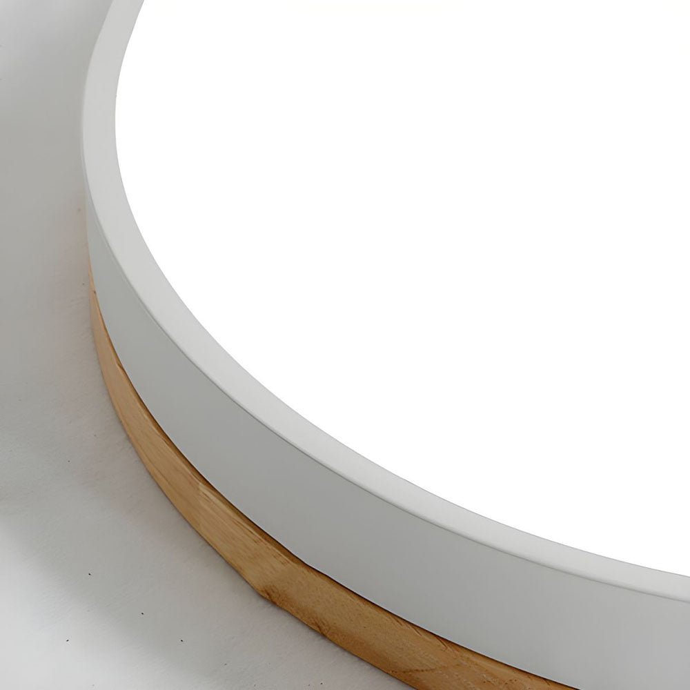 LED ceiling lamp featuring a modern round flush mount design, stepless dimming capability, and remote control for convenient brightness adjustment, ideal for enhancing living room 8