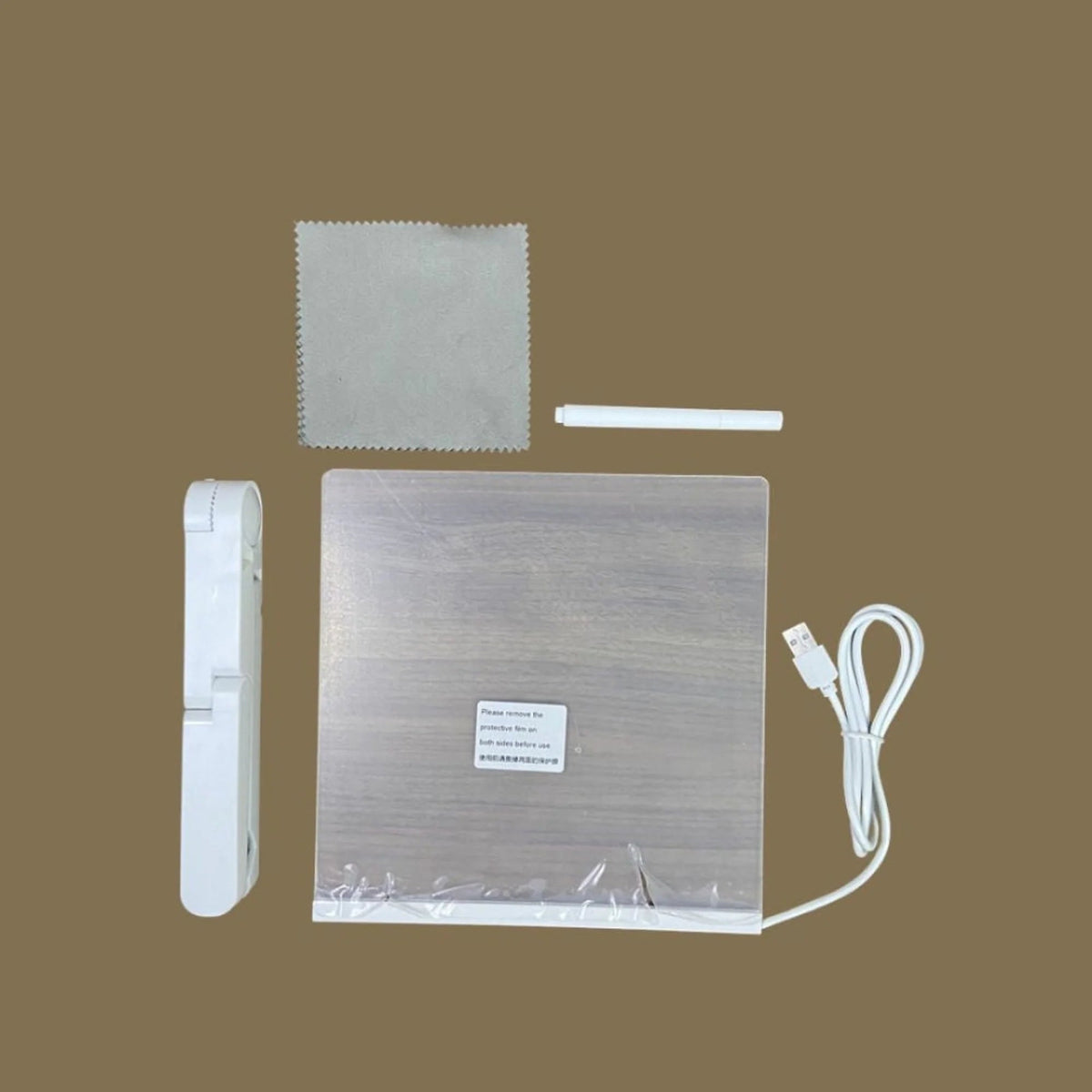 LED Drawing Board for Kids featuring a USB power source, designed as a light-up reusable creative tablet for artistic expression and fun drawing activities. 4