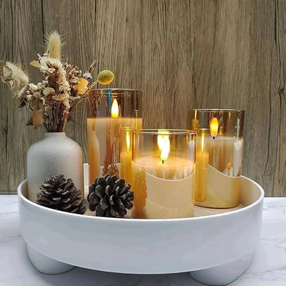 LED Flameless Candle Set featuring a remote control and adjustable brightness, designed for eco-friendly ambiance, showcasing realistic flickering effects without the fire hazard. 6
