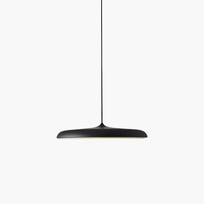 Scandinavian-style LED pendant lamp with adjustable cable, featuring a sleek aluminum design, perfect for illuminating kitchen and dining areas. 8