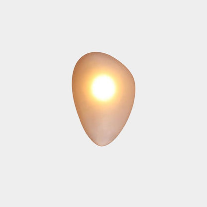 LED wall lamp featuring an adjustable light color, designed with a sleek oval shape in metal and glass, perfect for modern home decor. 14