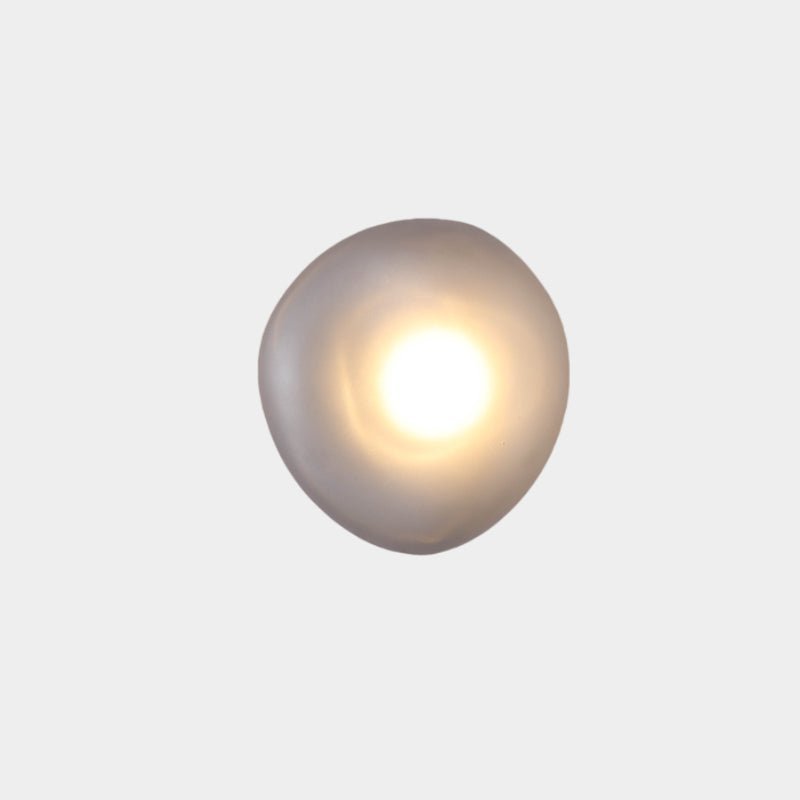 LED wall lamp featuring an adjustable light color, designed with a sleek oval shape in metal and glass, perfect for modern home decor. 16
