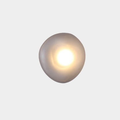 LED wall lamp featuring an adjustable light color, designed with a sleek oval shape in metal and glass, perfect for modern home decor. 16
