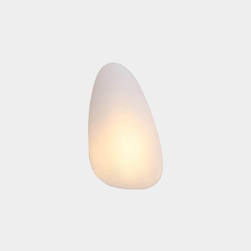 LED wall lamp featuring an adjustable light color, designed with a sleek oval shape in metal and glass, perfect for modern home decor. 10