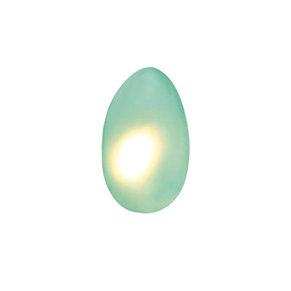 LED wall lamp featuring an adjustable light color, designed with a sleek oval shape in metal and glass, perfect for modern home decor. 13