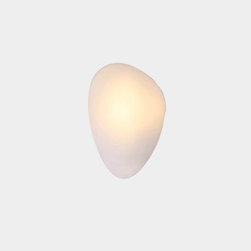 LED wall lamp featuring an adjustable light color, designed with a sleek oval shape in metal and glass, perfect for modern home decor. 9