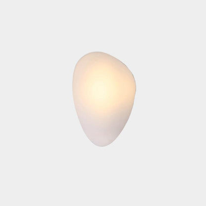 LED wall lamp featuring an adjustable light color, designed with a sleek oval shape in metal and glass, perfect for modern home decor. 9