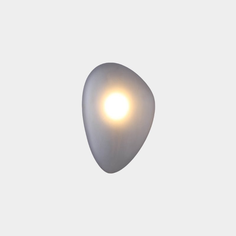 LED wall lamp featuring an adjustable light color, designed with a sleek oval shape in metal and glass, perfect for modern home decor. 11