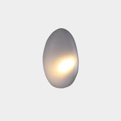 LED wall lamp featuring an adjustable light color, designed with a sleek oval shape in metal and glass, perfect for modern home decor. 15
