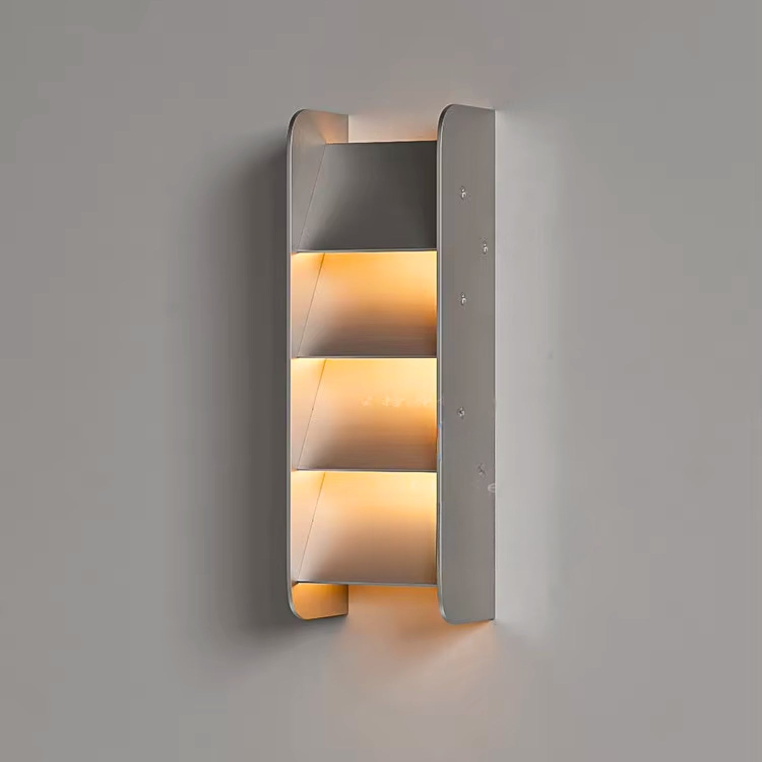 LED wall lamp featuring a sleek geometric design, crafted from durable stainless steel, ideal for hardwired installation in modern interiors, providing stylish lighting for contemporary spaces 0